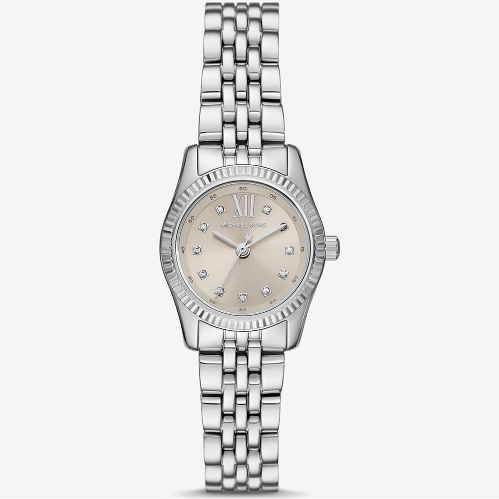 Michael Kors Petite Lexington Pavé Silver-Tone Watch
